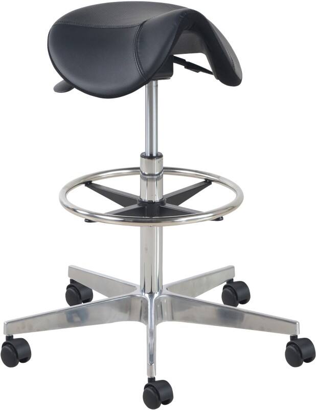 Euroseats Ergonomic Stool Large Matera Black