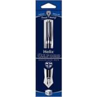 Helix Oxford Fountain Pen Blue Barrel Medium Blue