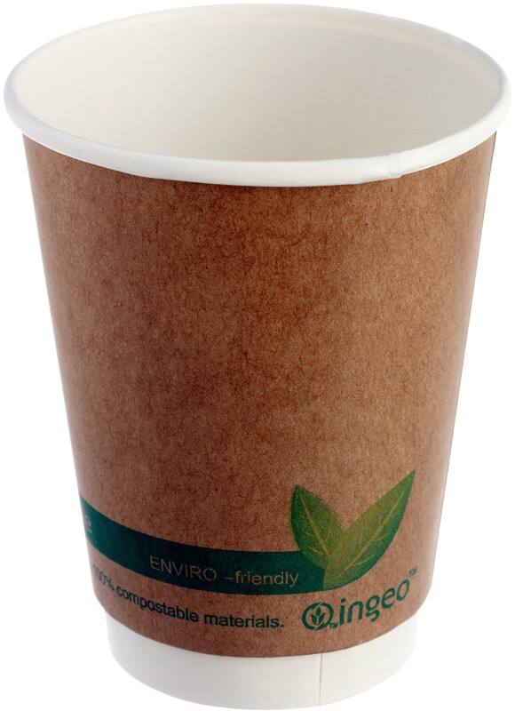DISPO Disposable Cup Paper 355 ml 89 mm Brown Pack of 25