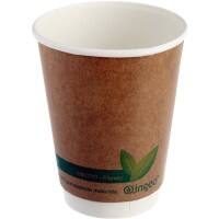 DISPO Disposable Cup Paper 355 ml 89 mm Brown Pack of 25