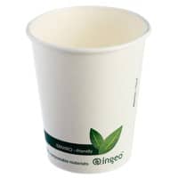 DISPO Disposable Cups Compostable Paper 227ml White Pack of 50