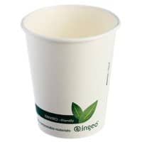 DISPO Cups Compostable Paper 227ml White Pack of 50