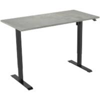 euroseats Oxyd Rectangular Electronically Height Adjustable Sit Stand Desk Metal Black 1,600 x 800 x 750 - 1,235 mm