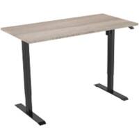 euroseats 1-Motor Sit Stand Desk Rectangular White Oak T-Foot 1,600 (W) x 800 (D) x 1,235 (H) mm Metal