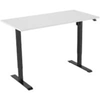 euroseats Rectangular Electronically Height Adjustable Sit Stand Desk Metal Black 1,600 x 800 x 750 - 1,235 mm