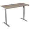 euroseats Robson Rectangular Electronically Height Adjustable Sit Stand Desk Oak Metal Grey 1,600 x 800 x 750 - 1,235 mm