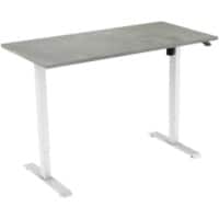 euroseats Oxyd Rectangular Electronically Height Adjustable Sit Stand Desk Metal White 1,600 x 800 x 750 - 1,235 mm