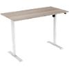 euroseats Robson Rectangular Electronically Height Adjustable Sit Stand Desk Oak Metal White 1,600 x 800 x 1,235 mm