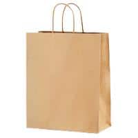 Purely Packaging Vita Twist Handle Paper Bag 240 (W) x 330 (H) x 110 (D) mm Brown Pack of 50