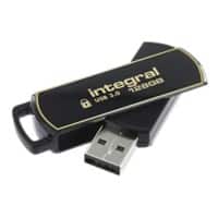 Integral USB 3.0 Flash Drive Secure 360 128 GB Black, Gold