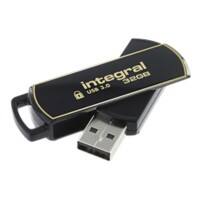 Integral USB 3.0 Flash Drive Secure 360 32 GB Black, Gold