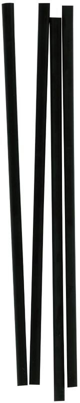 Plastico Disposable Paper Straws Paper 0.6 x 20cm Black Pack of 250
