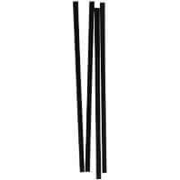 Plastico Disposable Paper Straws Paper 0.6 x 20cm Black Pack of 250