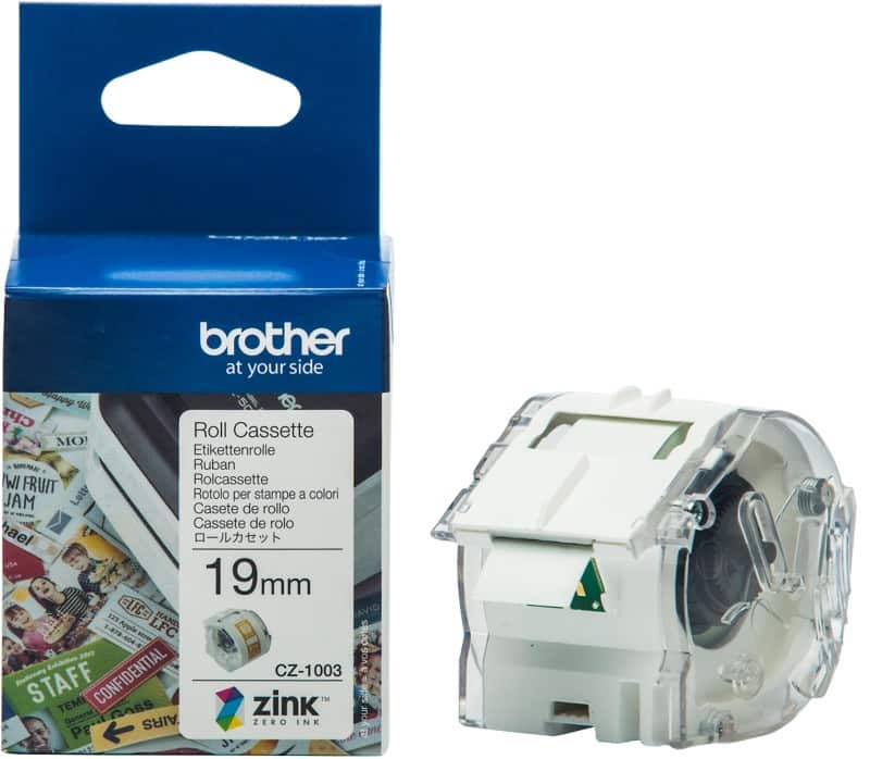 Brother CZ-1003 Authentic Label Tape Self Adhesive White 19 mm  x 5m