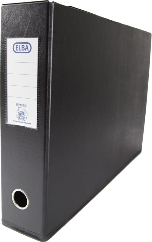 ELBA Wide Lever Arch File A3 70 mm Black 2 Rings Cardboard, Plastic Landscape