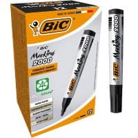 BIC Marking 2000 Permanent Marker Medium Bullet 2 mm Black Pack of 12