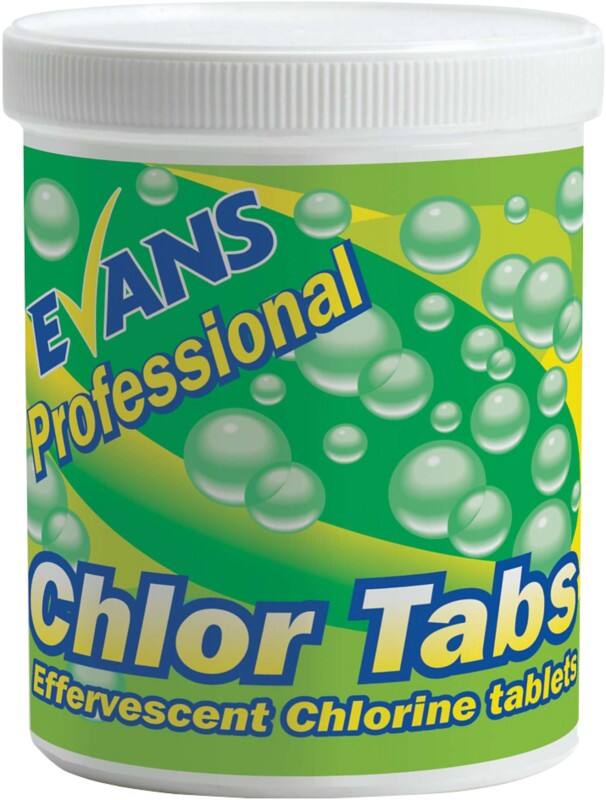 Evans Vanodine Chlorine Tablets Professional Effervescent Chlorine Pack of 200