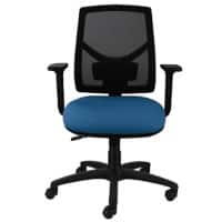 Unbranded Office Chair Synchro Tilt Mesh Fabric Height-Adjustable Armrest Black, Blue 150 kg Breeze 2