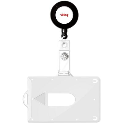 Office Depot Security Pass Badge Holder with Badge Reel Transparent 85 x  54mm Pack of 10 | Viking Direct IE