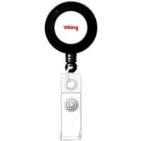Viking Badge Reel Clip Black Pack of 10