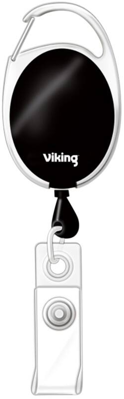 Viking Badge Reel Black Pack of 10