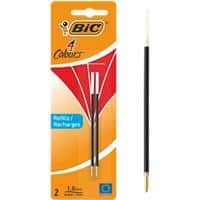 BIC Ballpoint Pen Refill 4 Colours 0.4 mm Red Pack of 2