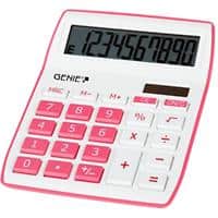 GENIE Desktop Calculator 840 P 10 Digit Display 30 x 106 mm Pink