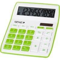 GENIE Calculator 10 Digit Display Green Battery, Solar 840 G