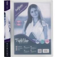 Snopake Ring Binder with Wallet Tripleview Polypropylene A4 2 ring 25 mm Transparent Pack of 5