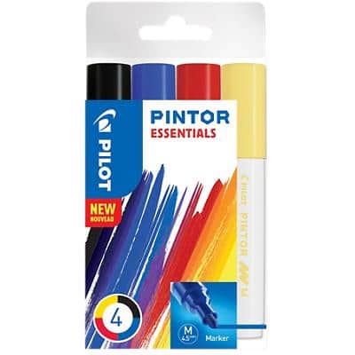 Pilot Pintor Paint Marker Medium Assorted Pack of 4