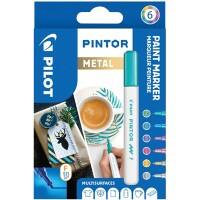 Pilot PINTOR Paint Marker Bullet 1 mm Assorted Pack of 6