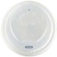 DISPO Disposable Cup Lid CPLA (Cristallised Polylactic Acid) White Pack of 100
