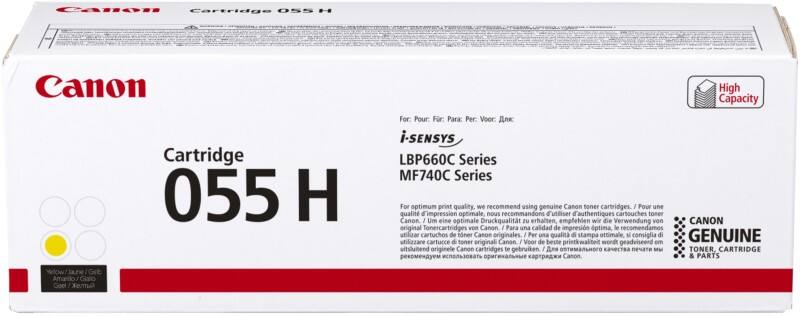 Canon 055H Original Toner Cartridge Yellow