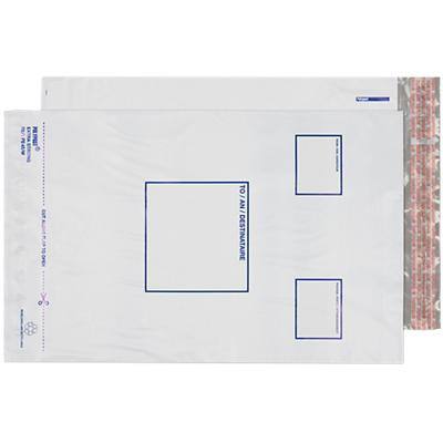 Purely Packaging Polypost Mailing Bag 255 (W) x 350 (H) mm Peel and Seal 50μ White Pack of 100