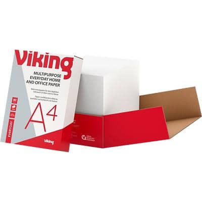 Viking Everyday A4 Printer Paper White 80 gsm Smooth 5 Packs of 500 Sheets