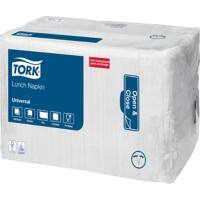 Tork Lunch Napkins 32.5 x 32.5cm White 500 Sheets Pack of 8