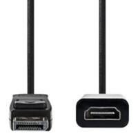 nedis 1 x Display Port Male to 1 x HDMI Female Display Port Cable 0.2m Black