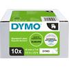 Dymo D1 2093097 / 45013 Authentic Label Tape Self Adhesive Black Print on White 12 mm x 7m Pack of 10