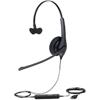Jabra BIZ 1500 Wired Mono Headset Over the Head USB Type A With Microphone Black