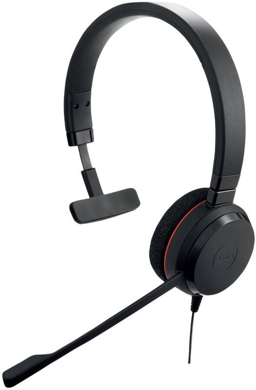 Jabra Evolve Evolve 20 MS Wired Headset Over-the-head USB Noise Cancelling Microphone Mono Black
