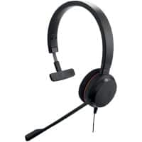 Jabra Evolve 20 MS Wired Mono Headset Over the Head With Noise Cancellation USB With Microphone Black