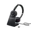 Jabra Evolve 75+ UC Wireless Stereo Headset Over the Head With Noise Cancellation USB Type A With Microphone Black