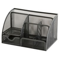 Viking Desk Organiser Wire Mesh Black 22.2 x 14 x 12.5 cm