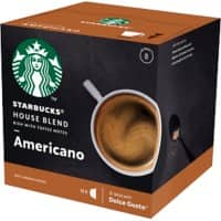 Starbucks Americano House Caffeinated Ground Coffee Pods Box Americano 12 Pieces of 8.5 g