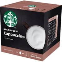 Starbucks Caffeinated Ground Coffee Pods Box Cappuccino 10 g Pack of 12