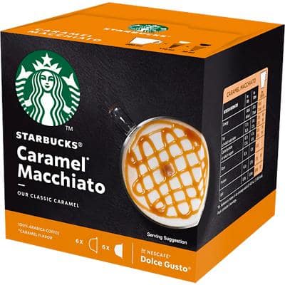 STARBUCKS CARAMEL MACCHIATO Dolce Gusto Compatible Coffee Capsules Pods Box  
