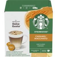 Starbucks Caffeinated Ground Coffee Pods Box Latte Macchiato Caramel 10.5 g Pack of 12