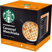 Starbucks Caffeinated Ground Coffee Pods Box Latte Macchiato Caramel 10.5 g Pack of 2