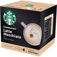Starbucks Caffeinated Ground Coffee Pods Box Latte Macchiato 10.7 g Pack of 2