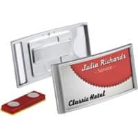 DURABLE Classic Name Badge Magnetic Landscape 65 x 30mm 854023 Pack of 10